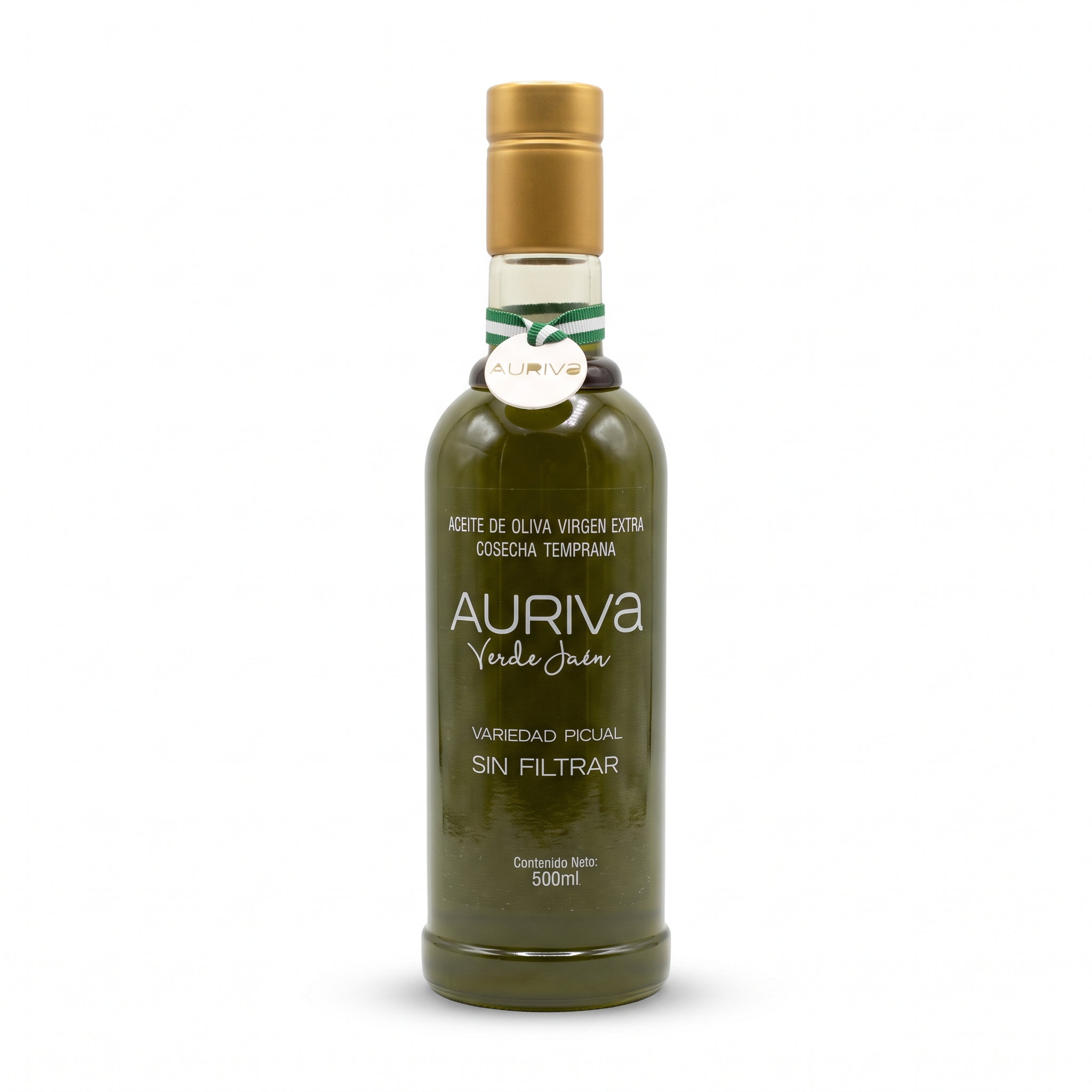 AURIVA Verde Jaén - SIN FILTRAR -AOVE Picual Cosecha Temprana 500ml